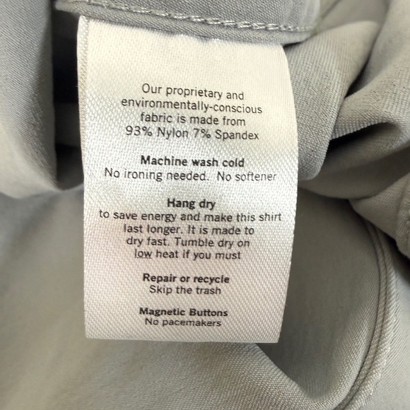 Poncho Button Up Shirt Mens 2XL Fishing Outdoor Performance Magnetic Pocket Gray - Picture 6 of 10